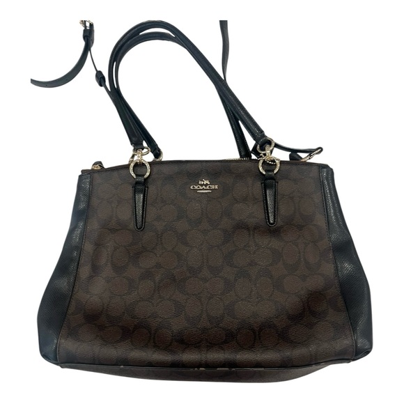 Coach Signature Small Christie Carryall F58291 Brown/Black - Picture 4 of 16